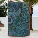Indigenous Art Throw Rug | The Sun and The Seven Sisters | Natalie Jade